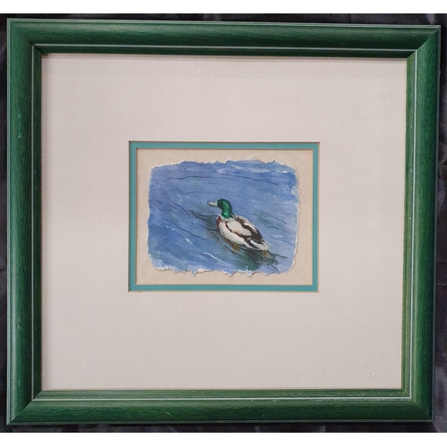 31 - A Limited Edition Etching of a Piper along with a Watercolour of a duck.