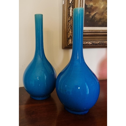 66 - A good early pair of Bud Vases. Possibly Oriental. H 25  cm approx.