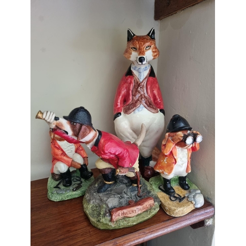 86 - A good figural group of Foxes along with two Naturecraft caricature figures of Foxes.
Tallest being ... 