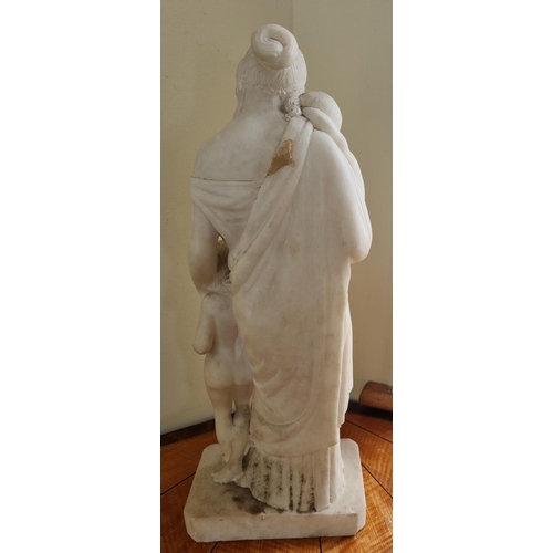 9 - A good 19th Century Parian Ware Figure of a Grecian Mother and children. H 43 cm approx.