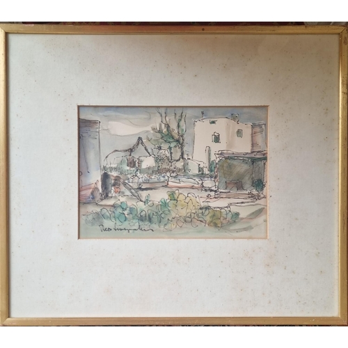 322 - An early 20th Century Watercolour of a country Landscape with house, indistinct signed LL.
16 x 23 c... 