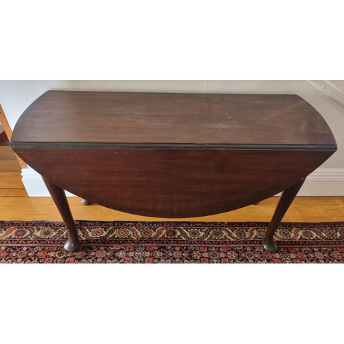 356 - An early Georgian Mahogany pad foot drop leaf Table of simple form.121L x 118 (38 bed) x H73cm appro... 