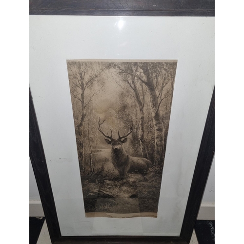 575 - After Charles Walburne. 'Monarch of the Glen' and 'On the alert'. Two Prints of highland stags in or... 