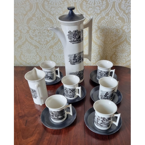 198 - A good Portmeirion Pottery Coffee set.