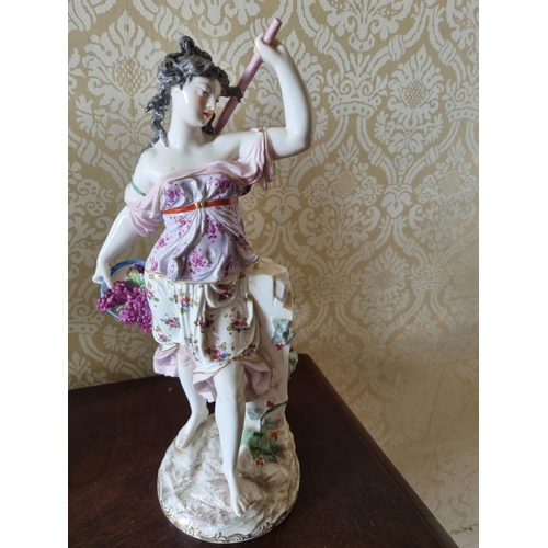 203 - A lovely set of four Meissen hand painted  Figures of 'Spring, Summer, Autumn and Winter'. With blin... 