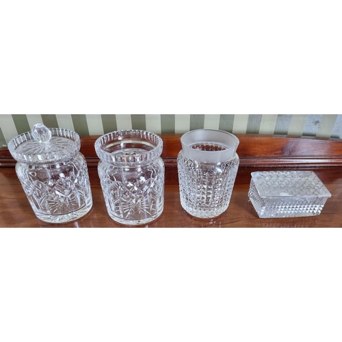 232 - A good quantity of Waterford Crystal to include biscuit barrels, (two, missing lids) and a butter di... 