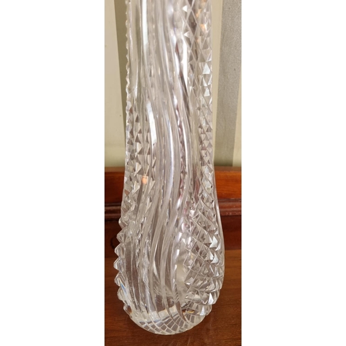 278 - A very unusual Waterford Crystal Vase with free flowing design cut. H 46 cm approx.