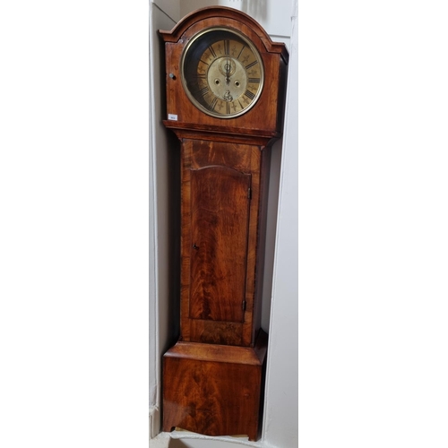 303 - A 19th Century Mahogany Irish Longcase Clock with brass dial. By Thomas Blundell with a quartz movem... 