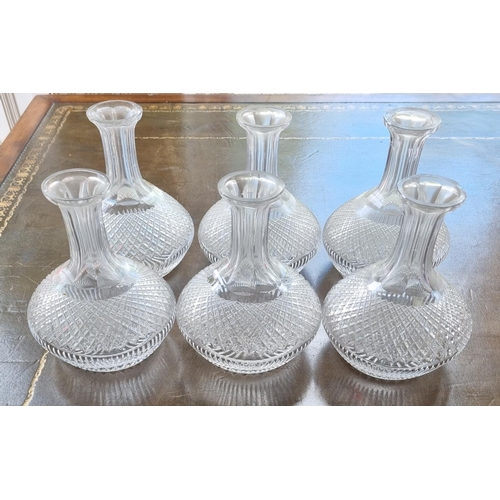 375 - A set of six early Waterford Crystal half Carafes.