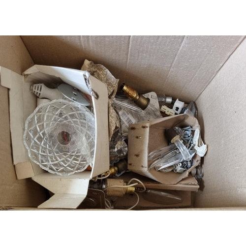 759 - Four 1950-70 Waterford Crystal Chandeliers in need of repair with three boxes of parts.
D 42 x Drop ... 