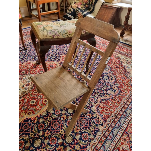 825 - An early 20th Century Child's fold up Seat.  
W28 x SH38 x BH66cm approx.