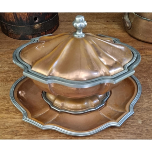 902 - An interesting early 20th Century Copper Centrepiece. Tray 35 x 30 cm approx.