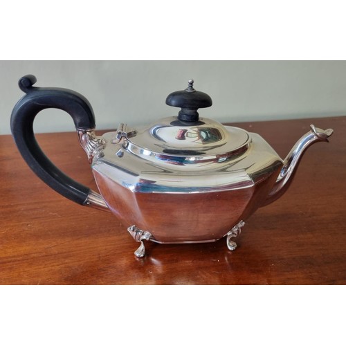 120A - A Birmingham Silver Tea Pot of good quality with shaped spout.