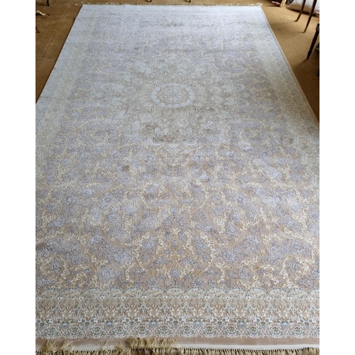 208 - A very large fine woven Carpet with bespoke floral design embossed with a floral pattern.510 x 297 c... 