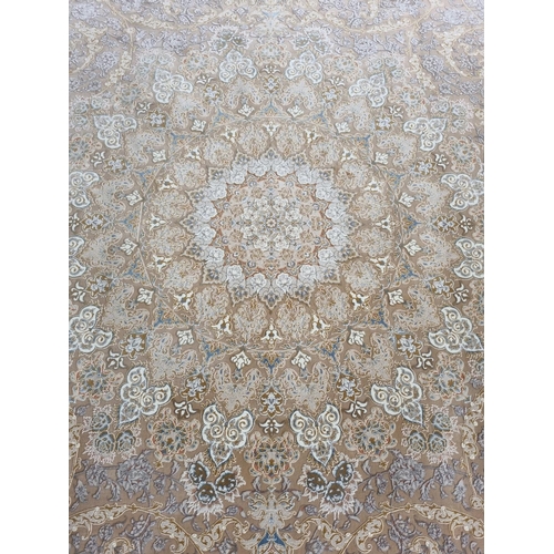 208 - A very large fine woven Carpet with bespoke floral design embossed with a floral pattern.510 x 297 c... 