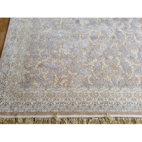 208 - A very large fine woven Carpet with bespoke floral design embossed with a floral pattern.510 x 297 c... 