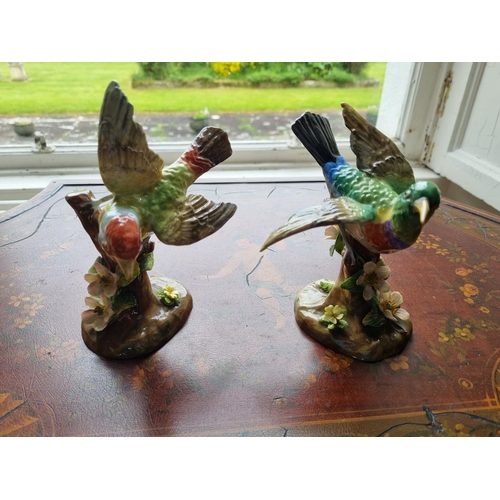 236 - A pair of Staffordshire bone china Bird Figures designed and modelled by J T Jones. H 16 cm approx.