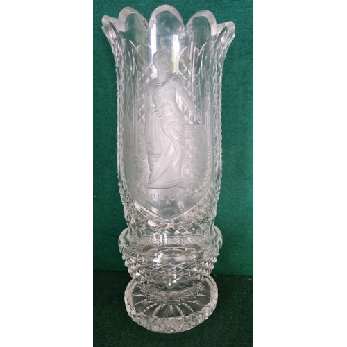 308A - A Waterford Crystal Vase. A limited edition hand engraving of Julius Caesar. Christmas 1979. 1 of 25... 