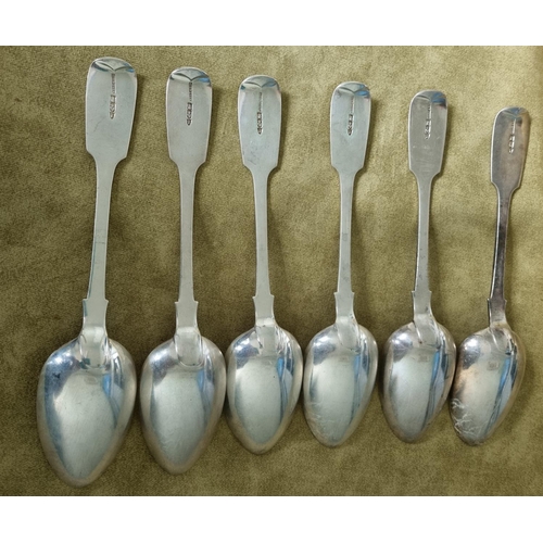 250I - A set of six Silver table Spoons, West and Sons 1894, 470 grams approx.