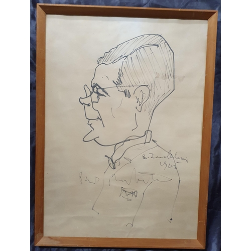 148 - A 20th Century caricature Drawing. 66 x 48 cm approx.