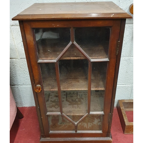 199 - A good late 19th Century single door miniature display Cabinet with astragal glazed panel door. 49 x... 