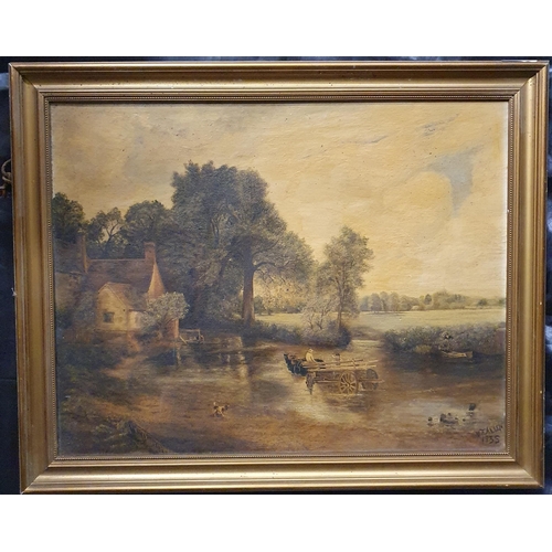 229 - An early 20th Century Oil On Canvas after a painting by Gainsborough signed W.E Allen LR. 38 x 48 cm... 