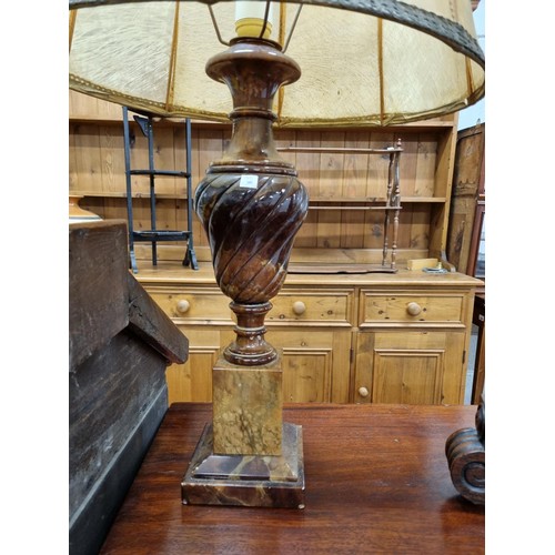 320 - A good Alabaster Table Lamp of classical form. H 53 cm approx.