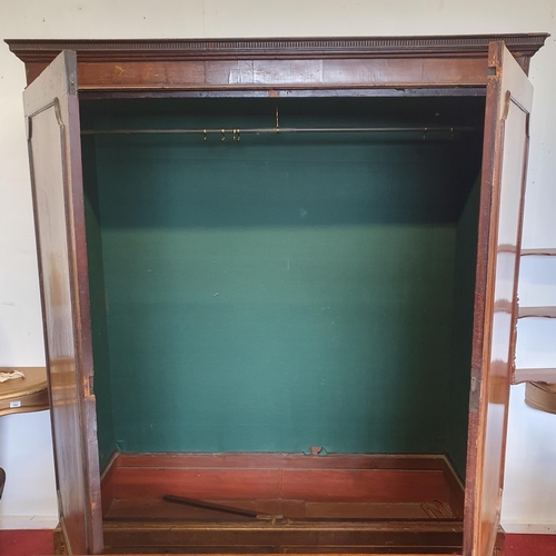 362 - A 19th Century Mahogany Linen Press with interior converted to a TV cabinet. (in need of restoration... 