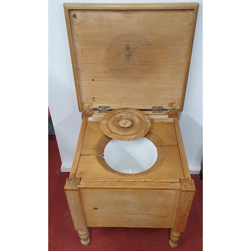 402 - A 19th Century Pine Commode with po. 50 x 48 x H 50 cm approx.