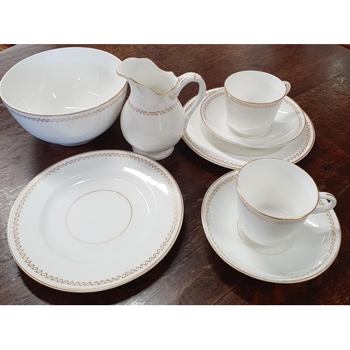 643 - A good early 20th Century Teaset with gold border.