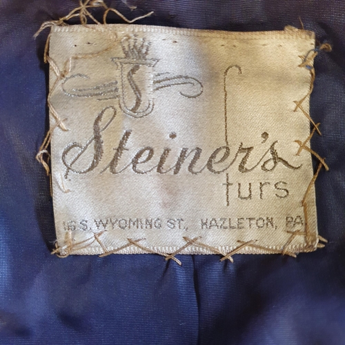 778A - A Vintage sheared Beaver Fur Coat by Steiner's of Pennsylvania USA . Approx size 8/10.