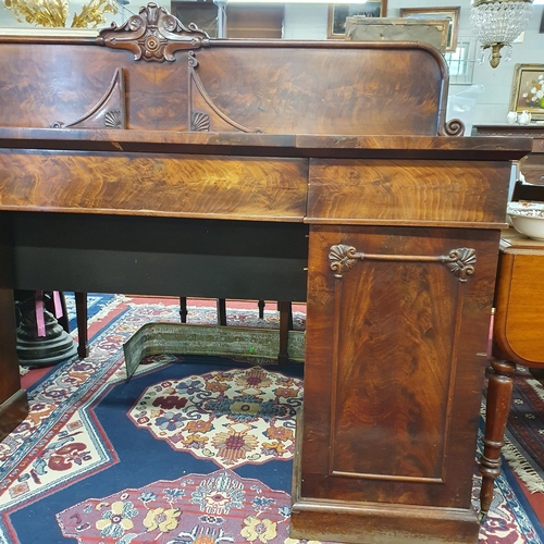 1038 - Of Superb quality. A 19th Century Mahogany Pedestal Sideboard with gallery back and single drawer. W... 