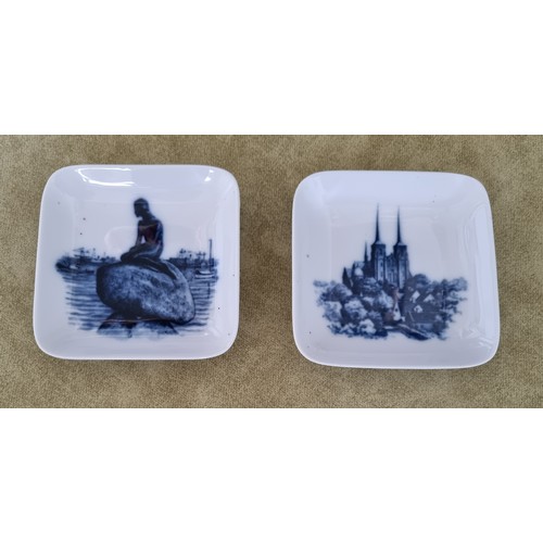 170A - A pair of Royal Copenhagen pin Dishes, 8 x 8 cm approx.