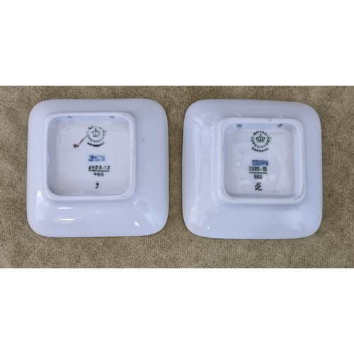 170A - A pair of Royal Copenhagen pin Dishes, 8 x 8 cm approx.