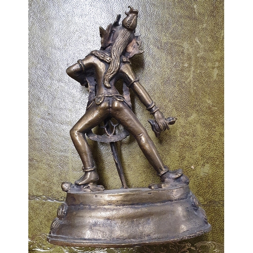 906 - A good Bronze Oriental Figure. H 16 cm approx.