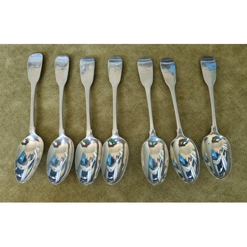 938 - A set of Irish Silver tea Spoons, Richard Whitford 1815 retailed by Mathew West. 140 grams approx.