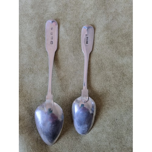 948 - An Irish Silver desert Spoon, John Power 1805 along with an Irish Silver tea Spoon Thomas Townsend a... 