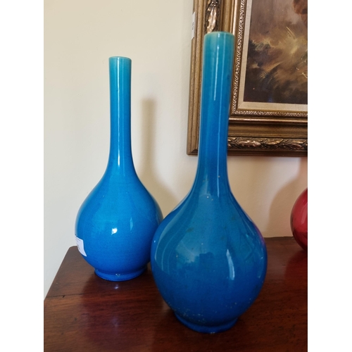 66 - A good early pair of Bud Vases. Possibly Oriental. H 25  cm approx.