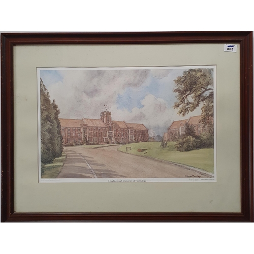 865 - A Framed color Print of Loughborough University.