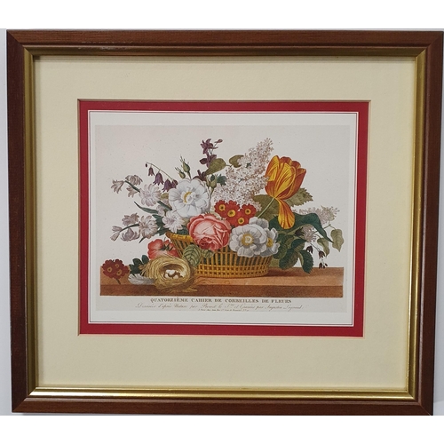 867 - A group of three framed Prints of flowers.