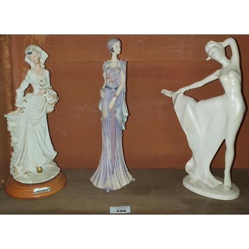 872 - A good group of Figures of Women in various poses. Average height 30 cm approx.