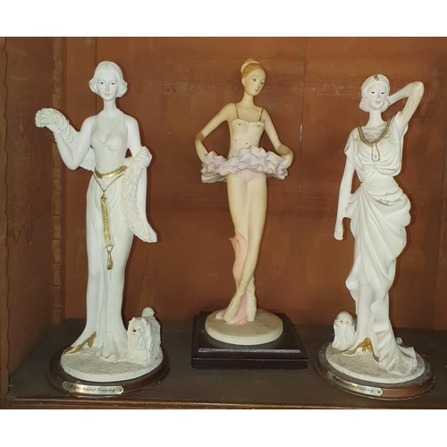 872 - A good group of Figures of Women in various poses. Average height 30 cm approx.