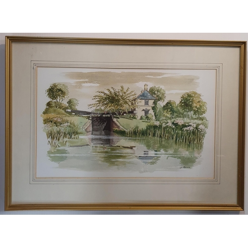 880 - A 20th Century Watercolour of a Lake scene by G.A. Renvoize, signed.