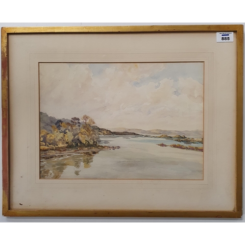 885 - 'Bantry Bay' view from Eccles Hotel Glengariff Cork . Signed  Pelly.