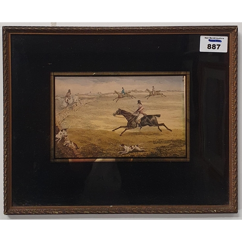 887 - A 19th Century Hunting Engraving.