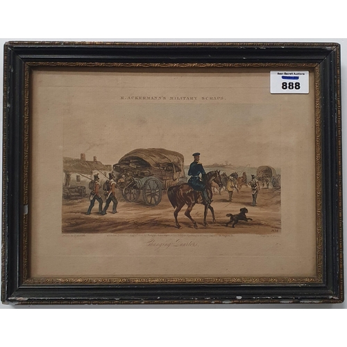888 - A 19th Century  Engraving , R.Ackermann's Military Scraps.