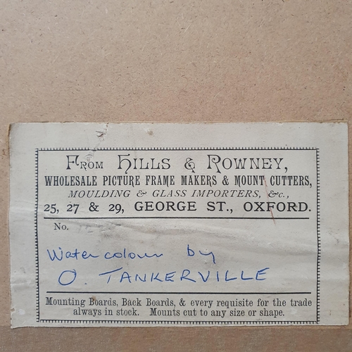 893 - A 20th Century Watercolour Twilight, by O Tankerville of people walking by the sea with ships in ful... 