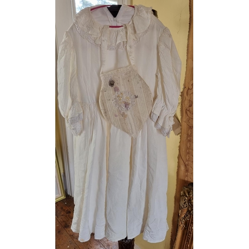 368 - A 19th Century Linen Christening Dress and other items.