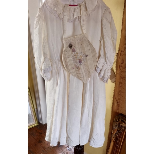 368 - A 19th Century Linen Christening Dress and other items.