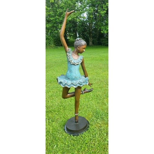 492 - A fabulous Bronze Sculpture of a Ballet Dancer. H 143 cm approx.